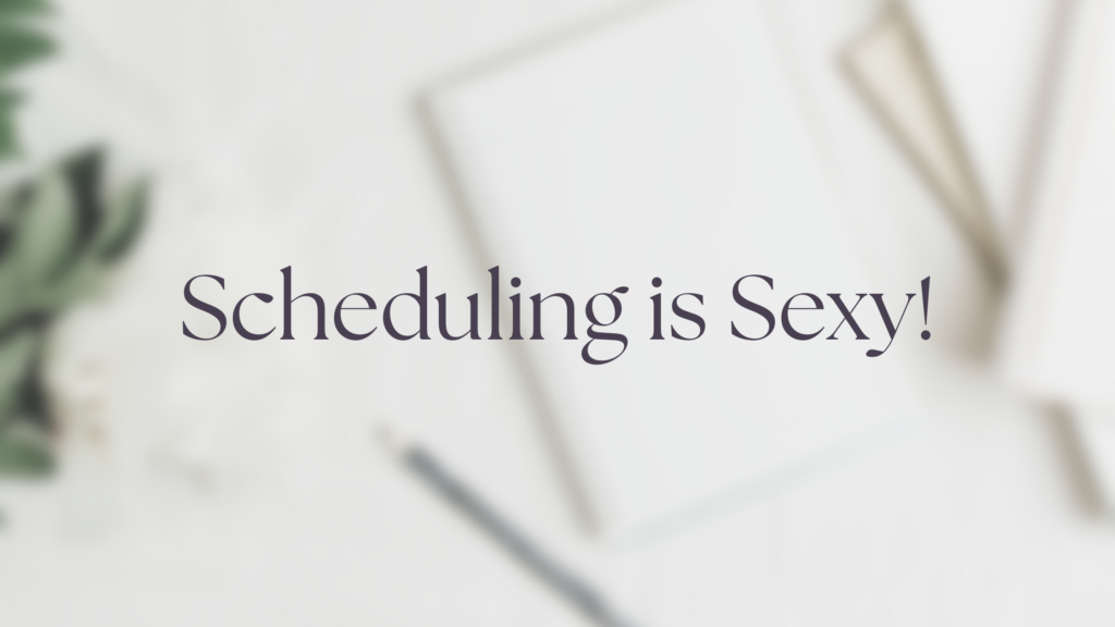 banner with text why scheduling is sexy